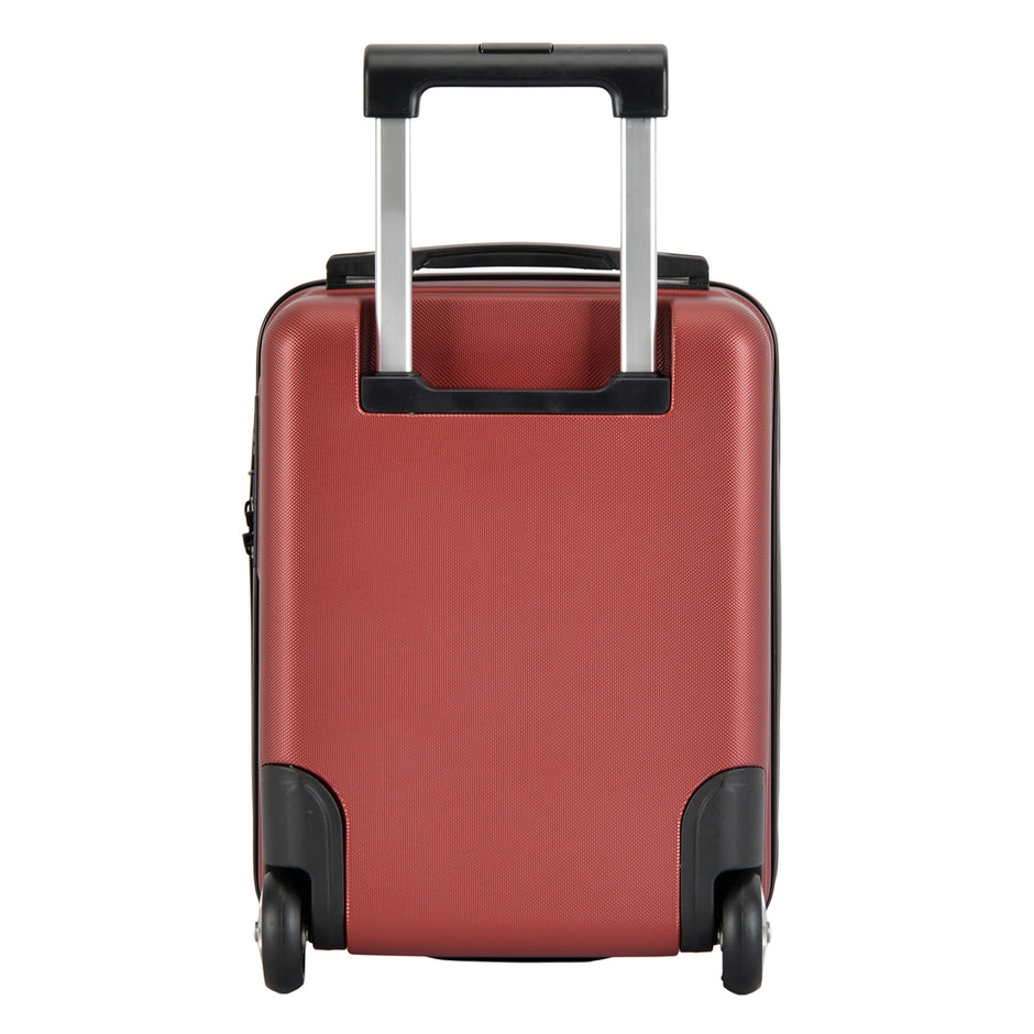 BONTOUR “CabinOne” Hand luggage WizzAir 40x30x20cm, 2 Wheels under seat trolley, Burgundy