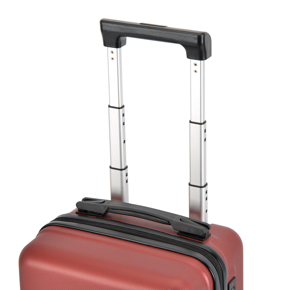 BONTOUR “CabinOne” Hand luggage WizzAir 40x30x20cm, 2 Wheels under seat trolley, Burgundy