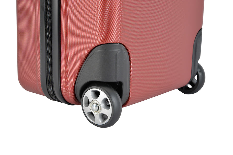 BONTOUR “CabinOne” Hand luggage WizzAir 40x30x20cm, 2 Wheels under seat trolley, Burgundy