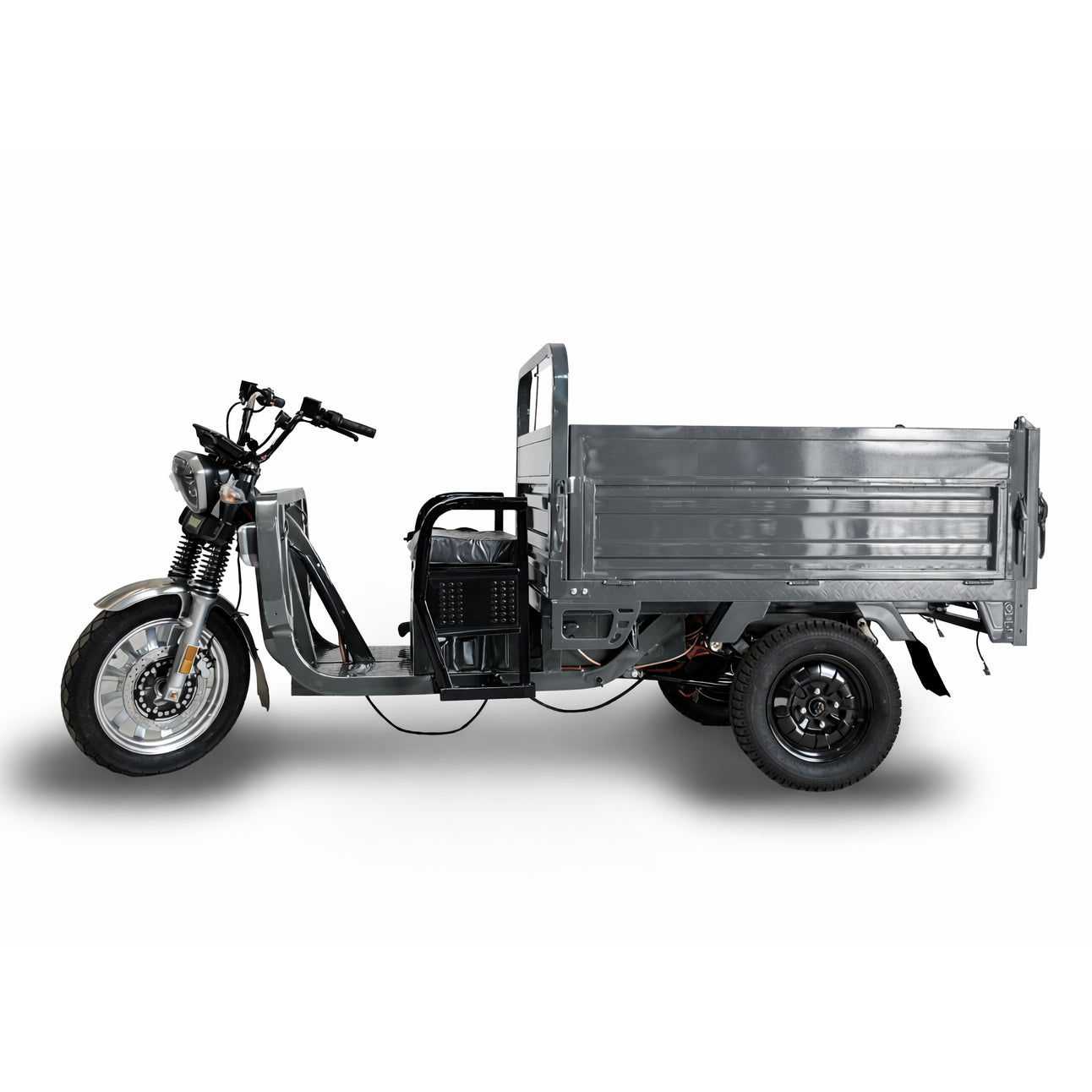 CargoMax 800 S – Elektromos teher tricikli, tuktuk, 3000W | 72V 45Ah | Szürke