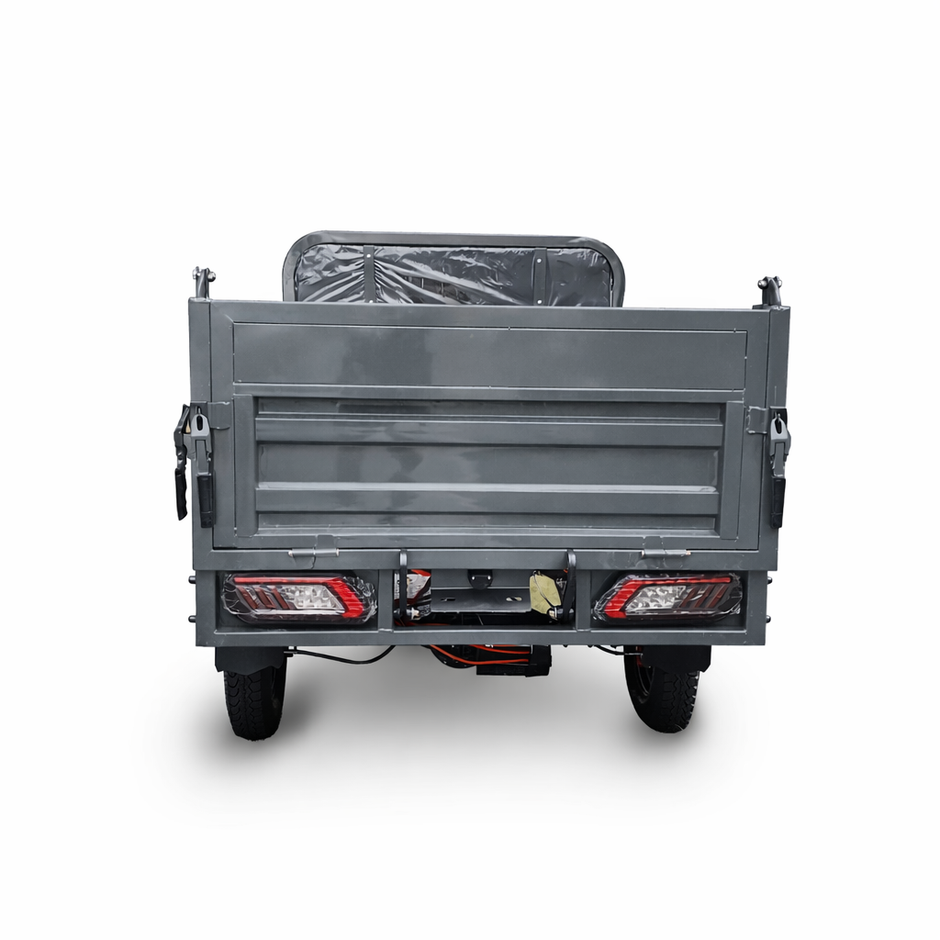 CargoMax 800 S – Elektromos teher tricikli, tuktuk, 3000W | 72V 45Ah | Szürke